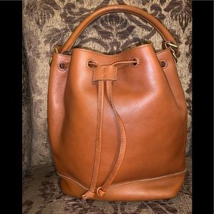 Madewell Lafayette large  leather bucket bag.